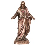 Jsus Christ Sacr Cur en bronze coul  froid 8.5 cm