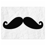 Tapis de souris Moustache sur papier froiss� Cbkreation