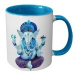 Mug Ganesh par Cbkreation fond Bleu
