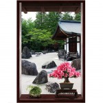 Cadre Jardin Japonais trompe l'oeil 60 x 40 cm