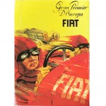 Plaque dcorative carte postal Fiat 500 Gran Premio en mtal