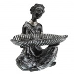 Bougeoir Femme africaine assise - 20 cm
