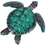 Dcoration murale Tortue en mtal - Vert