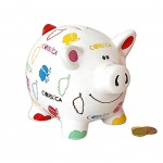 Tirelire Cochon Corse en cramique Blanche 8 cm