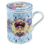 Tisanire Frida en porcelaine - Bleu