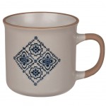 Mug blanc en Cramique  - Carreaux de ciment