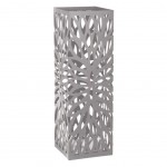 Porte Parapluies carr en mtal gris floral 49 cm