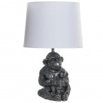 Lampe Singe Gris en rsine - 48 cm