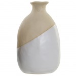 Vase Graphik Blanc et Beige en Grs - 18 cm