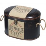 Pouf coffre de rangement Rtro Los Angeles 37 cm
