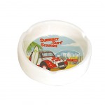 Cendrier rond en cramique 10 cm - Deuch rouge