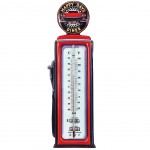 Pompe à essence Thermomètre en métal 47 cm - Rouge