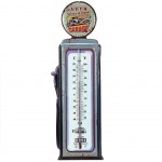 Pompe à essence Thermomètre en métal 47 cm - Gris