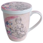 Tisanire avec infuseur mtal Bouddha - Rose