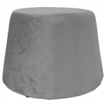 Pouf Stockholm en velours Gris perle 31.5 x 34 x 46.5 cm