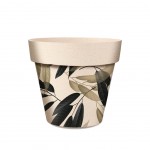 Mini Cache Pot en Fibre de Bambou - Feuillage - 7.2 x 6.1 cm