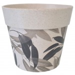 Cache Pot en Fibre de Bambou - Feuillage - 12 x 13.8 cm