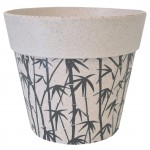 Cache Pot en Fibre de Bambou - Motif Bambous - 12 x 13.8 cm