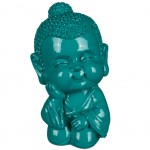 Tirelire Petit Moine bouddhiste en rsine vert