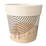 Cache Pot en Fibre de Bambou - Graphique - 15.5 cm