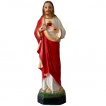 Jsus Christ Sacr Cur en Fibre de verre 20 cm