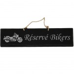 Pancarte en bois - Rserv Bikers - Noir