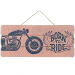 Planche dco Vintage moto Born to Ride 34 cm