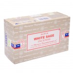 12 boites d'Encens Satya Sauge blanche 15 g