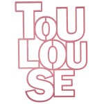 Pancarte ajoure et dcoupe au laser - Toulouse - Rose