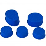 Set de 5 moules en silicone bleu Spiderman