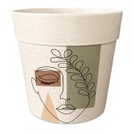 Cache Pot en Fibre de Bambou - Visage 8.5 cm