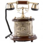Téléphone Rétro Rococo finitions bois - filaire