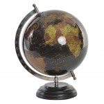 Globe Terrestre décoratif rétro Noir 29 cm