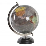 Globe Terrestre décoratif rétro gris 29 cm