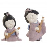 2 Figurines Petites Geishas en rsine