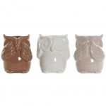 Ensemble de 3 Vases Hiboux en Porcelaine 12 cm