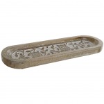 Vide poche ou centre de table Hiboux en bois sculpt 46 cm