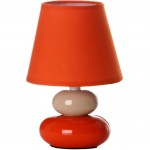 Lampe galets - Orange et crme - 22 cm