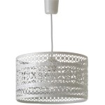 Lustre motif ajour en mtal Blanc 18.5 x 29.5 cm