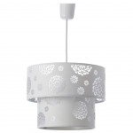 Lustre motif Floral en polyester Blanc 23 x 30 cm