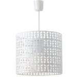 Lustre motif ajour en mtal Blanc 25 x 29 cm