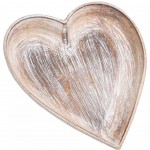 Plateau vide poche coeur en bois sculpt 21 cm
