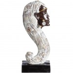 Figurine Buste Africaine en résine patinée 34 cm