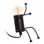 Lampe  poser Industrielle en Mtal Noir