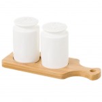 Salire et poivrire Blanche - Socle de bois