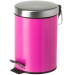 Poubelle  pdale en mtal - Fuchsia