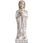 Statue moine bouddhiste en prire 45 cm