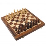 Jeux d'échecs portable en bois 30 x 30 cm