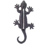 Thermomètre gecko mural en fonte 21 cm