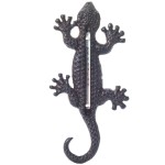 Thermomtre gecko mural en fonte 21 cm